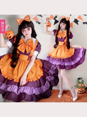 Halloween Dark Maid Lolita 4pc Outfit (UN118)